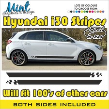 HYUNDAI i30 i40 i20 Side Stripes FITS ALL MODELS Decals Stickers Graphics  010