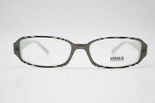 Glasses VERSUS VERSACE VR8028 Black Grey Silver Oval Frames New