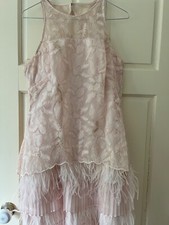 coast peach lace top dress