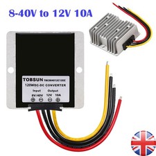 8-40V to 12V 10A DC Voltage Stabilizer Car Power Supply Regulator Waterproof