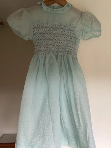 Vintage smocked girls dress - smocked,