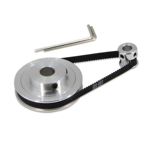 Aluminium timing belt pulley - aluminium,