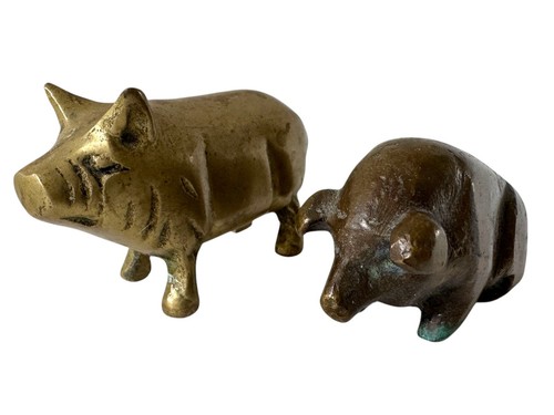 Bronze pot belly pig - pot, hollow