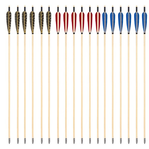 12x wooden arrows - 6/12x,