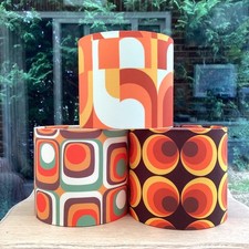 Lampshade West German MCM Retro Mid Century 60s 70s Lamp Shade Orange Brown