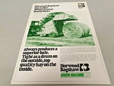 Old HORWOOD BAGSHAW Welger ROUND BALER Original Sales Leaflet