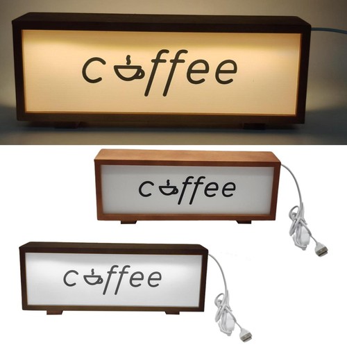 Coffee sign frame with light - with,