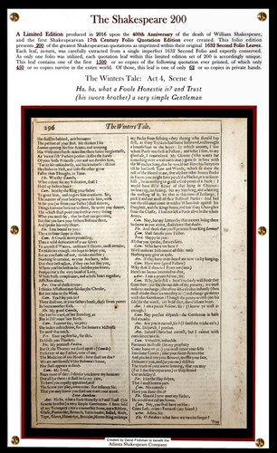 1632 shakespeare second folio - second,