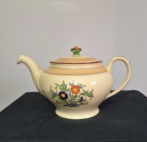 Vintage flower design teapot - vintage,