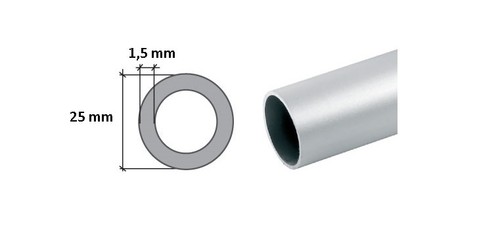 Aluminium round tube pipe - tube, /