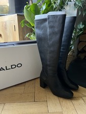 Aldo Knee High Boots Black UK 4