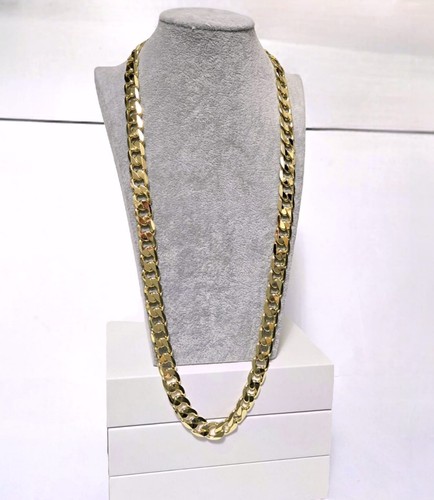 Mens 9ct gold - gold, curb