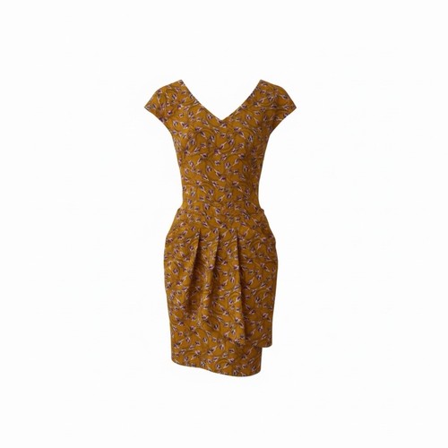 Vintage mustard yellow floral - vintage,