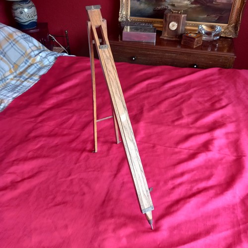 Antique folding wooden brass - &,