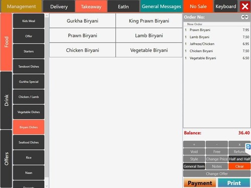 Touchscreen epos cash register - cash,