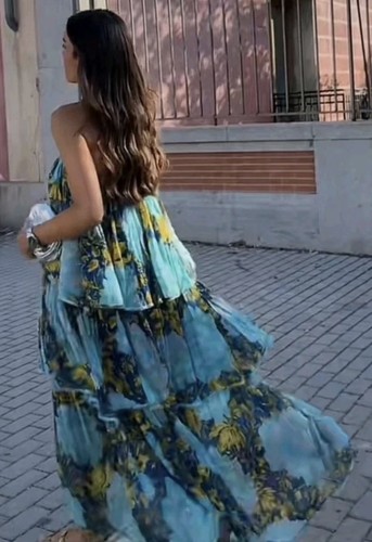 Zara blue maxi dress - maxi,