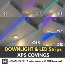 COVING XPS for DOWNLIGHT  & LED Strips Ceiling Wall *PREMIUM* Cornice C4