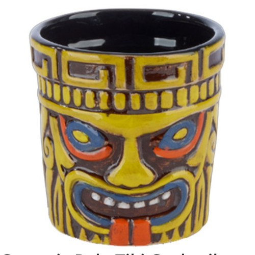 Ceramic pele tiki cocktail - pele,