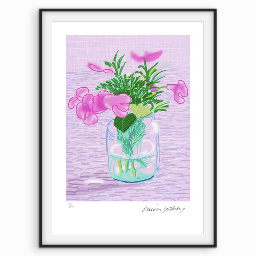 David hockney signed pink - hockney,