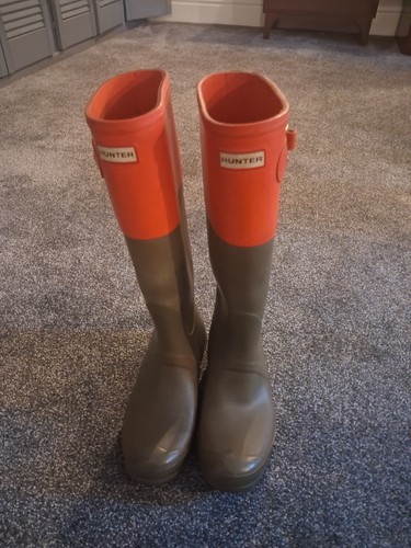 Hunter wellies green orange - hunter, &