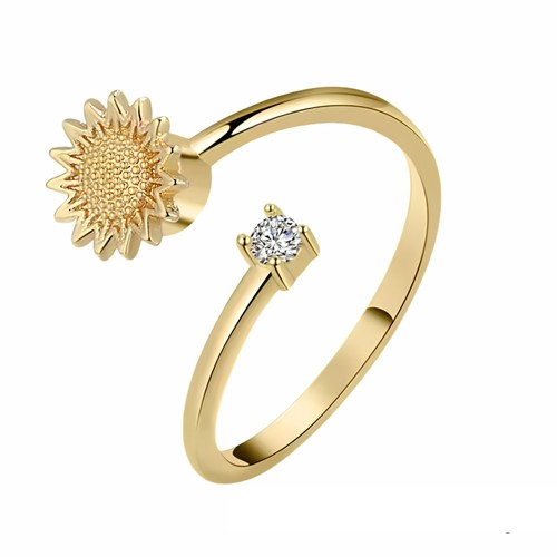 Sunflower spinner ring - sunflower,