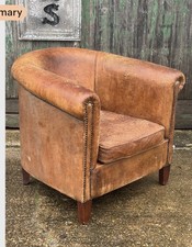 Vintage Tan Leather Armchair