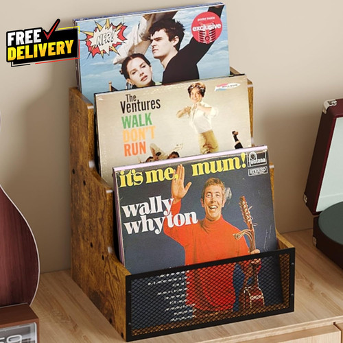 Vinyl record storage stepped - vinyl,