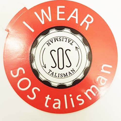 Sos talisman car sticker - sos,