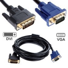 DVI 24+5 Dual Link DVI-I to 15 Pin VGA D-Sub Video Cable Adapter Converter Lead