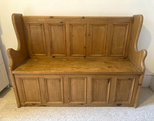 Vintage wooden monks - monks, bench