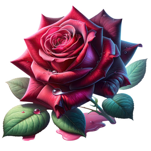 Red tea rose - red,