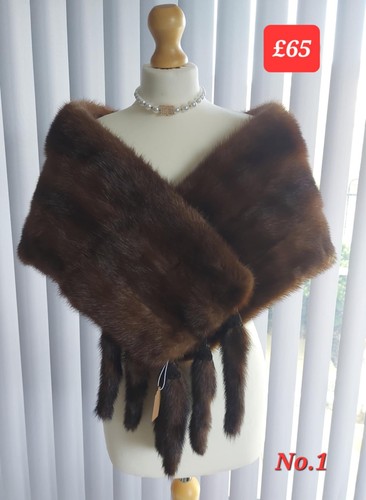 Vintage brown mink fur - mink, stole
