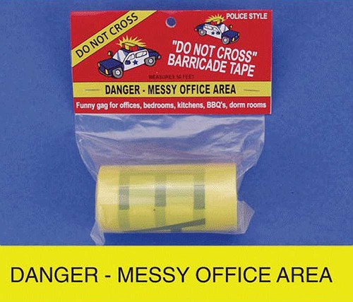 Danger messy office crime - danger,