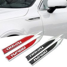 2PCS 3D TURBO Sport Logo Car