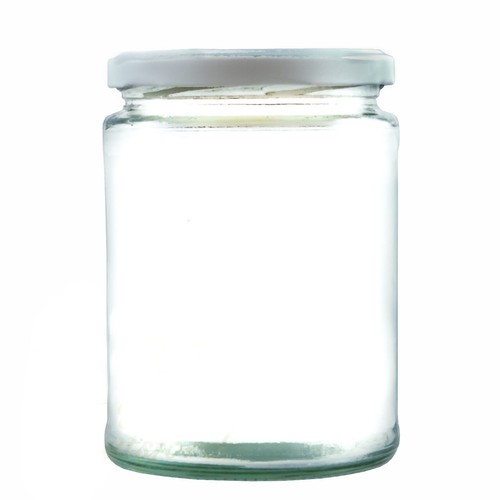 Large jam jars with - large,