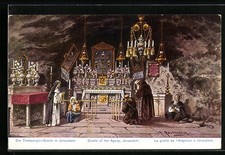 Artist postcard Jerusalem, Grotto of the Agony 