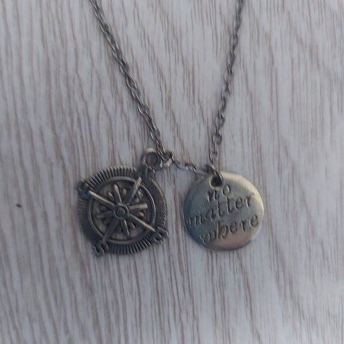 Preloved silver compass - silver,