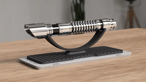 Star wars lightsaber stand - star,