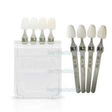 4Colors Dental Bleached Shade Guide Bleaching Chart Teeth Whitening Based Vita