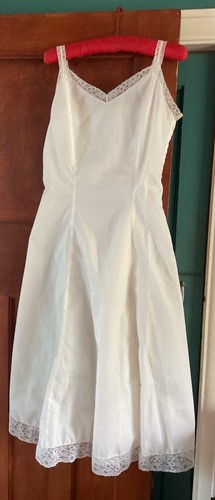 Vintage white nylon - slip, with