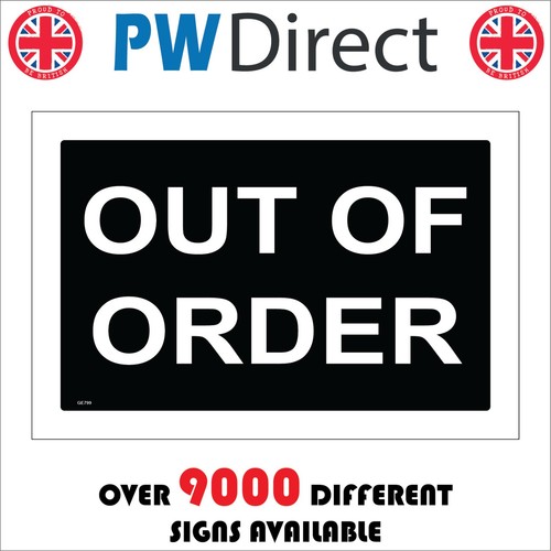 Sign out order toilet - sign,