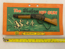 Western Hip Gun Vintage Marx Miniature Toy Cap Gun 5.5" Long - Original CARD