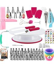 200 Pcs Cake Decorating Set Kit -Cake Turntable Leveller-24... 