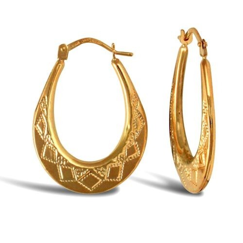 9ct gold traditional creole - gold,