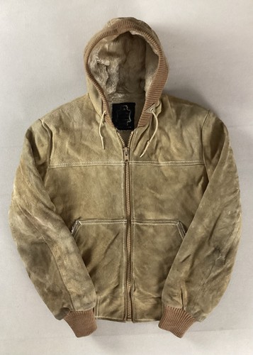 Vintage hooded suede leather - hooded,