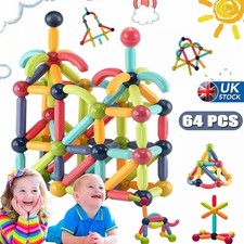 64-Piece Magnetic Building