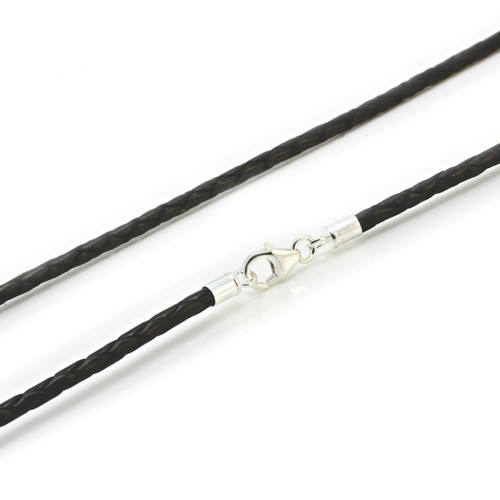 Mens leather necklace - leather, necklace-genuine