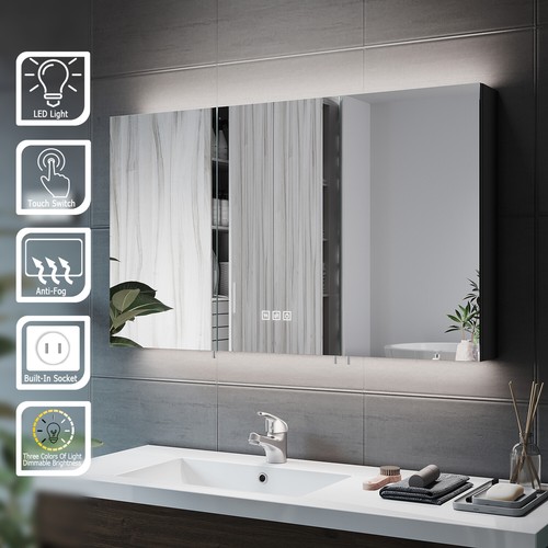 Led bathroom mirror cabinet - led,