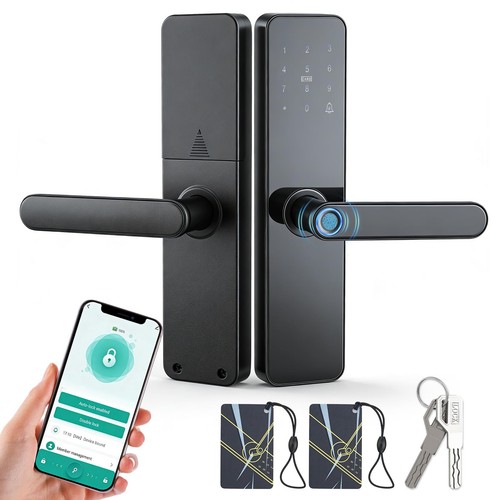 Smart door lock with handle - door,