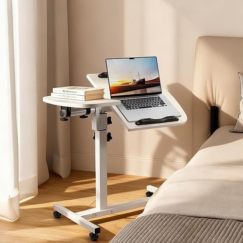 Adjustable overbed table with - overbed,